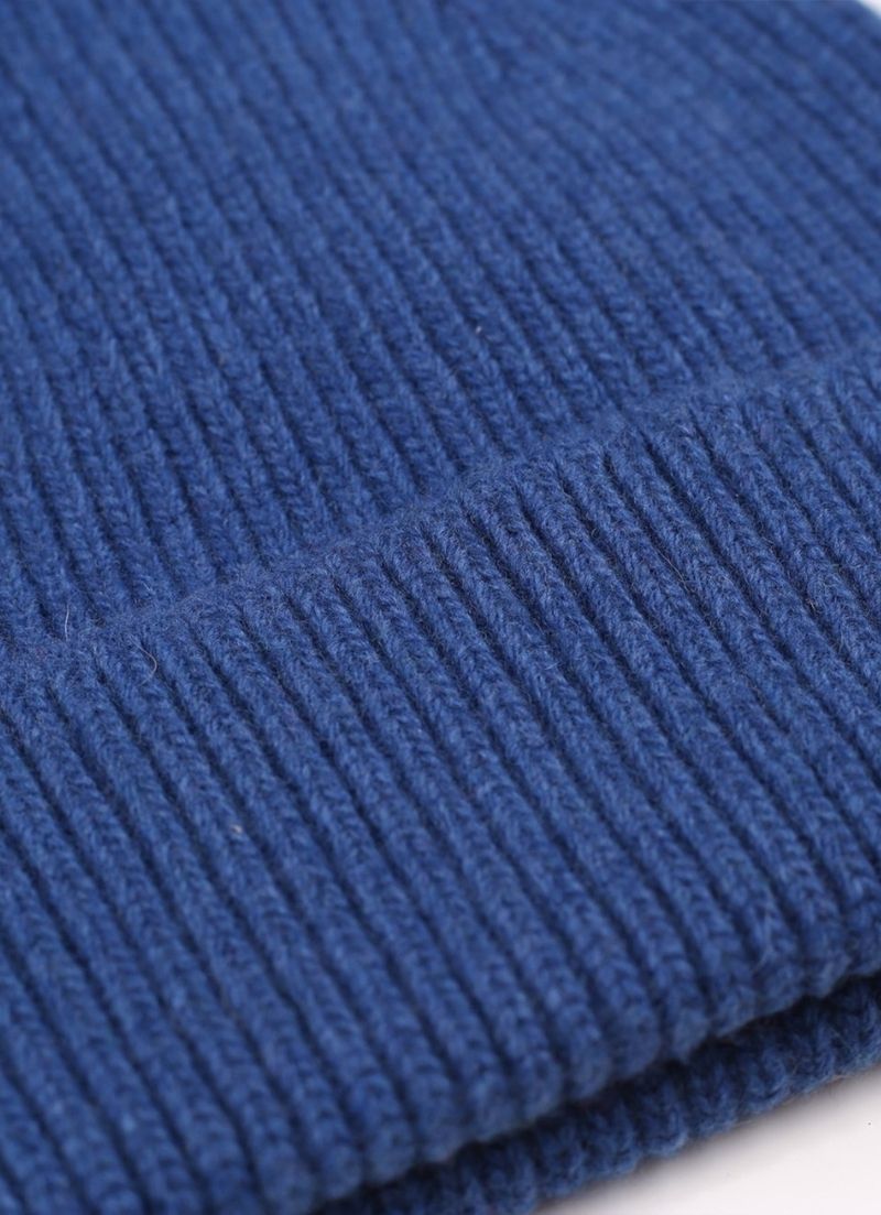 Bonnet Adulte 100% Coton Bio Bleu Ardoise/brique - Bleu Mer
