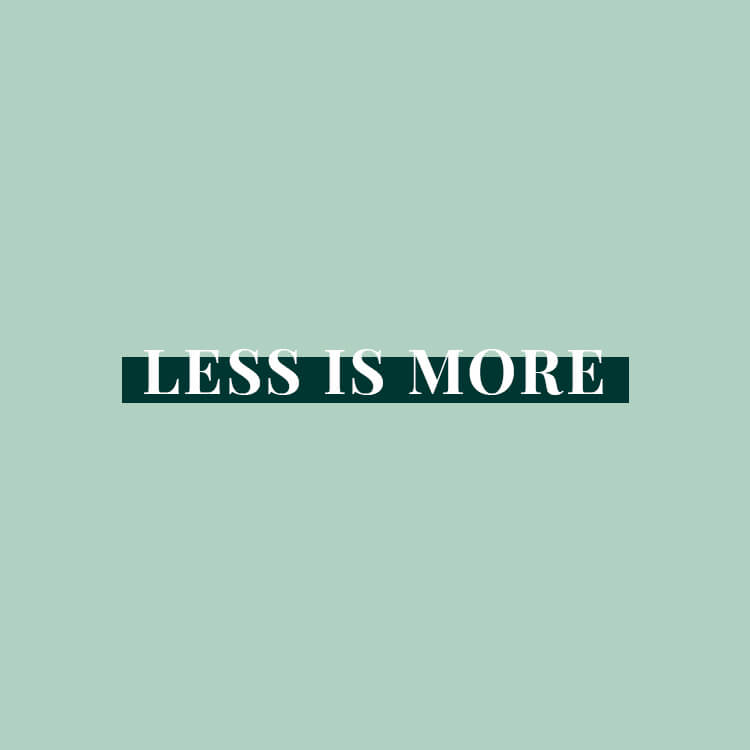 Less is more : mode éthique