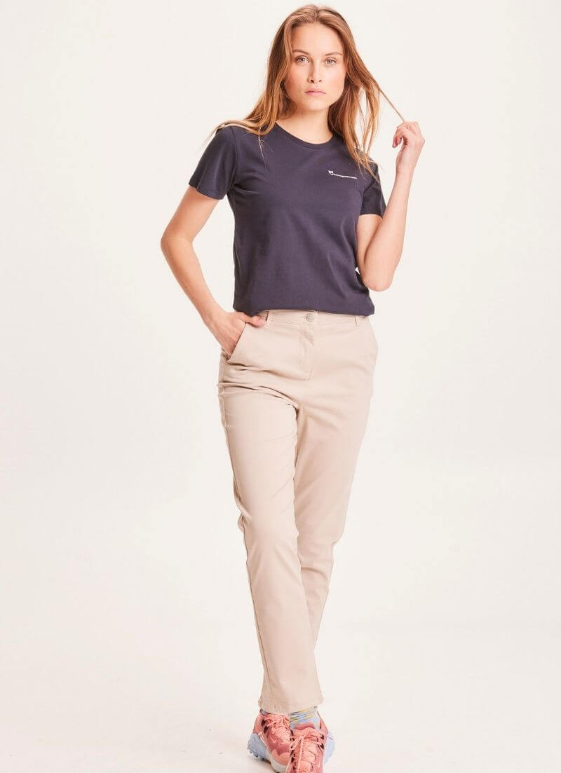 Pantalon chino beige en coton bio certifi GOTS et Vegan alma