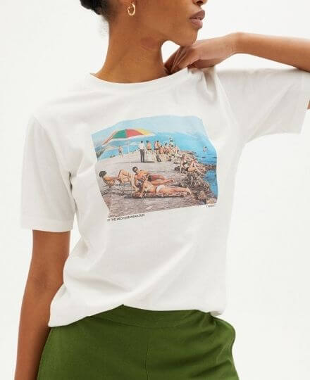 t shirt imprimé plage