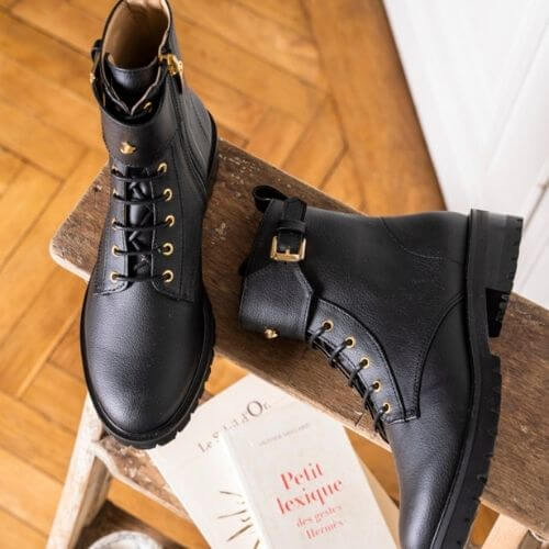 bottines noires éthiques