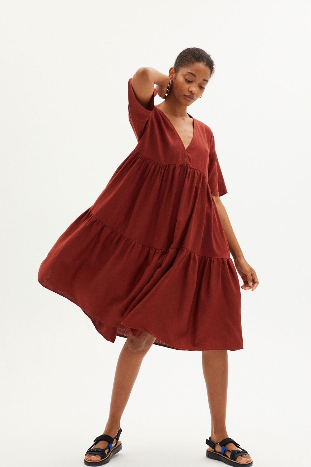 robe rouge chanvre thinking mu