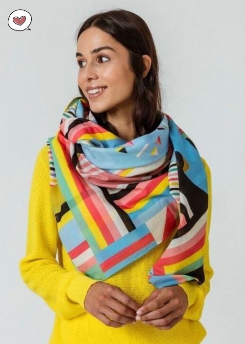 foulard skfk imprimé coup de coeur genevieve