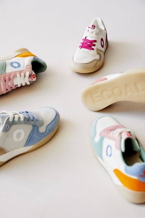 baskets ecolaf colorées pour outfit femme