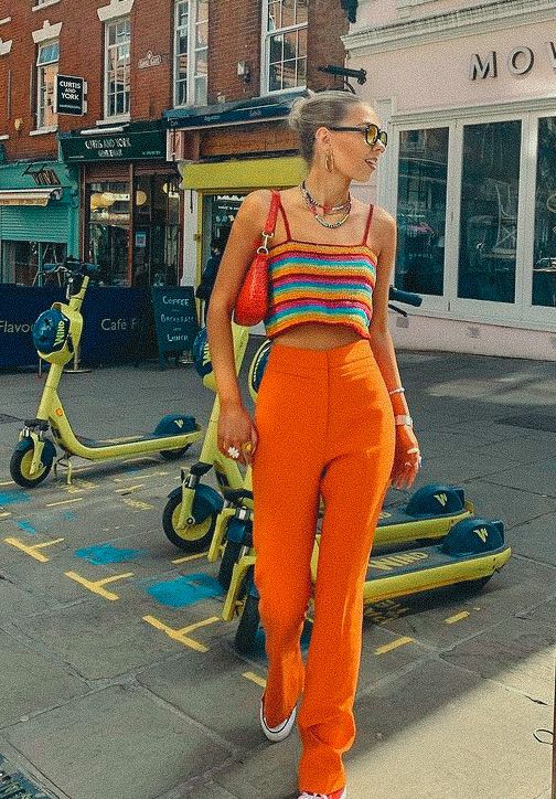 total look orange outfit tendance mode femme 2022 box vetement