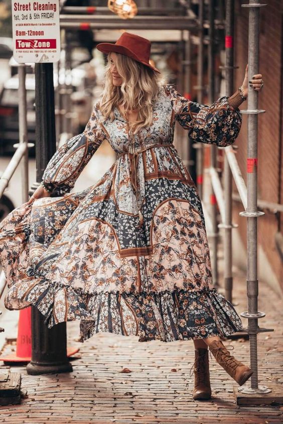 robe boheme longue style hippie chic tendance 2022