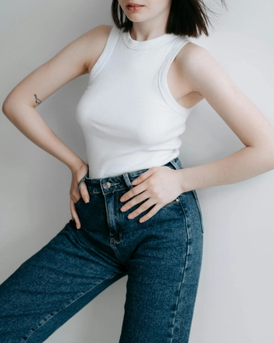 tendance mode jeans taille haute pour femme
